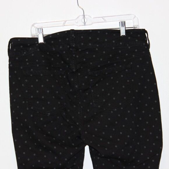 Torrid Black & Gray Polka Dots Mid Rise Zipper Leg Denim Jeans Women's Size 16R - Picture 9 of 15